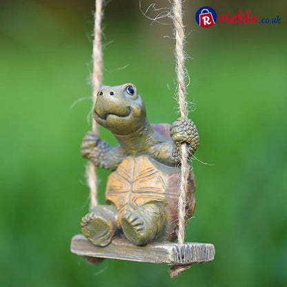 Whimsical Turtle Swing Decor – A Charming Hanging Ornament for Garden Patio & Indoor Spaces 🌿✨ - Hot sale