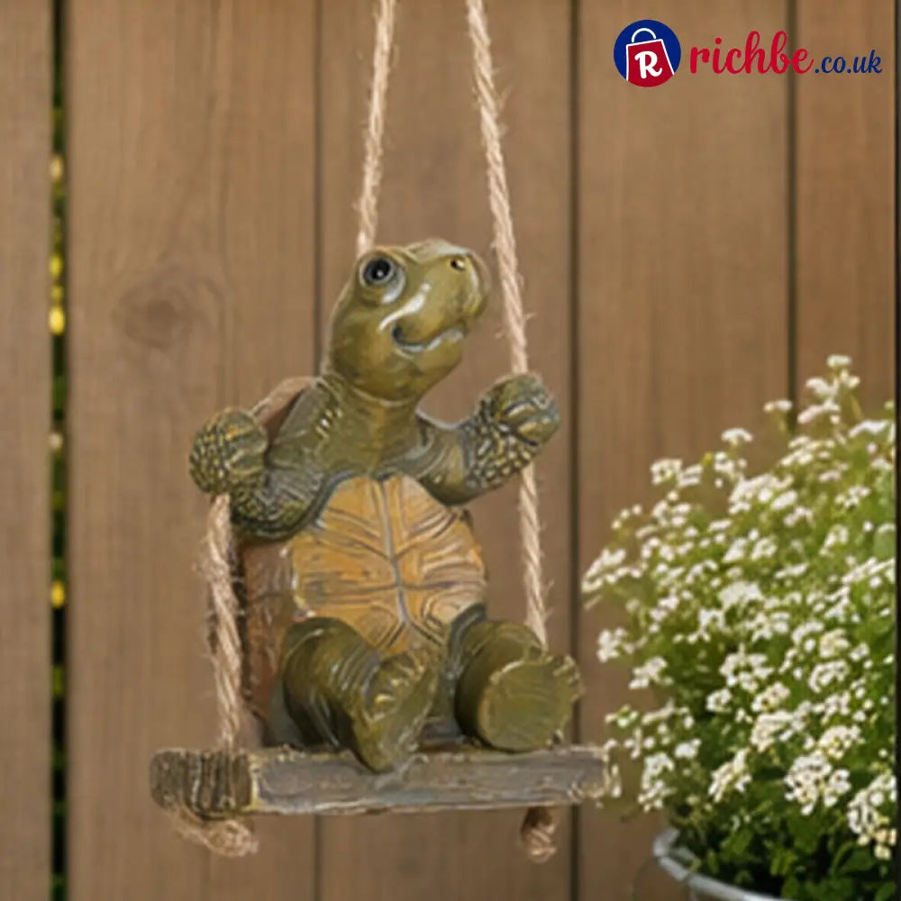 Whimsical Turtle Swing Decor – A Charming Hanging Ornament for Garden Patio & Indoor Spaces 🌿✨ - Hot sale
