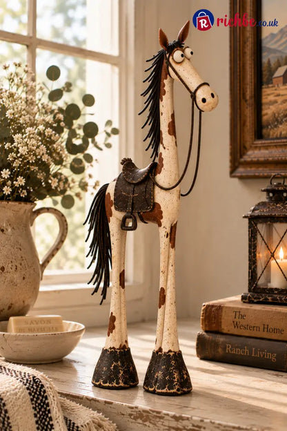 🤠🐴 Whimsical Western Cowboy & Horse Figurine Duo 🌵 - The Goofball Horse