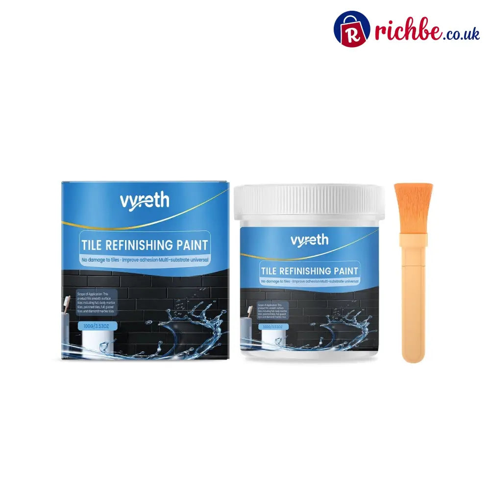 White Tile Refinishing Paint with Brush - Black - Hot Sale