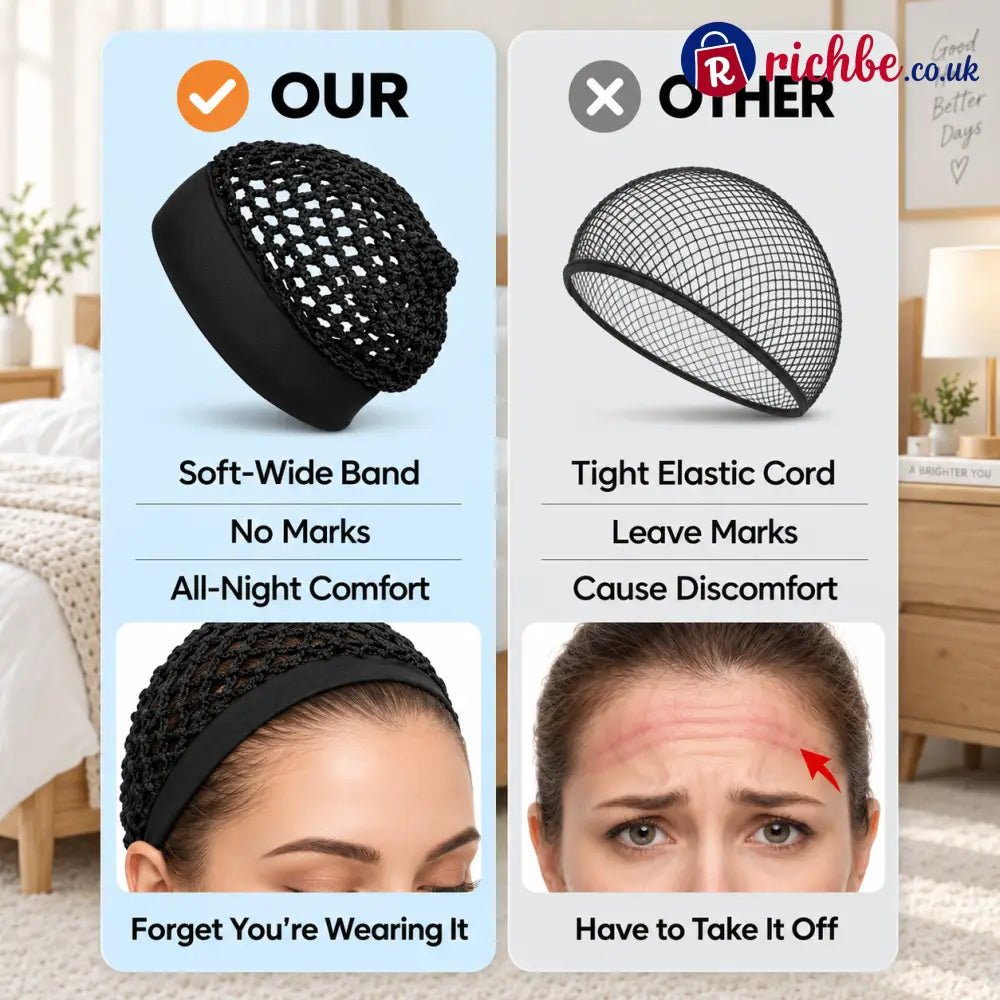 Wide Band Mesh Hair Cap