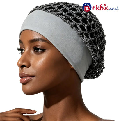 Wide Band Mesh Hair Cap - Grey