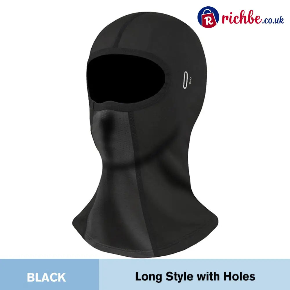 📢📢 Windproof Full Face Mask Cover for Outdoor Sports - Long Style with Holes / Black - Hot Sale