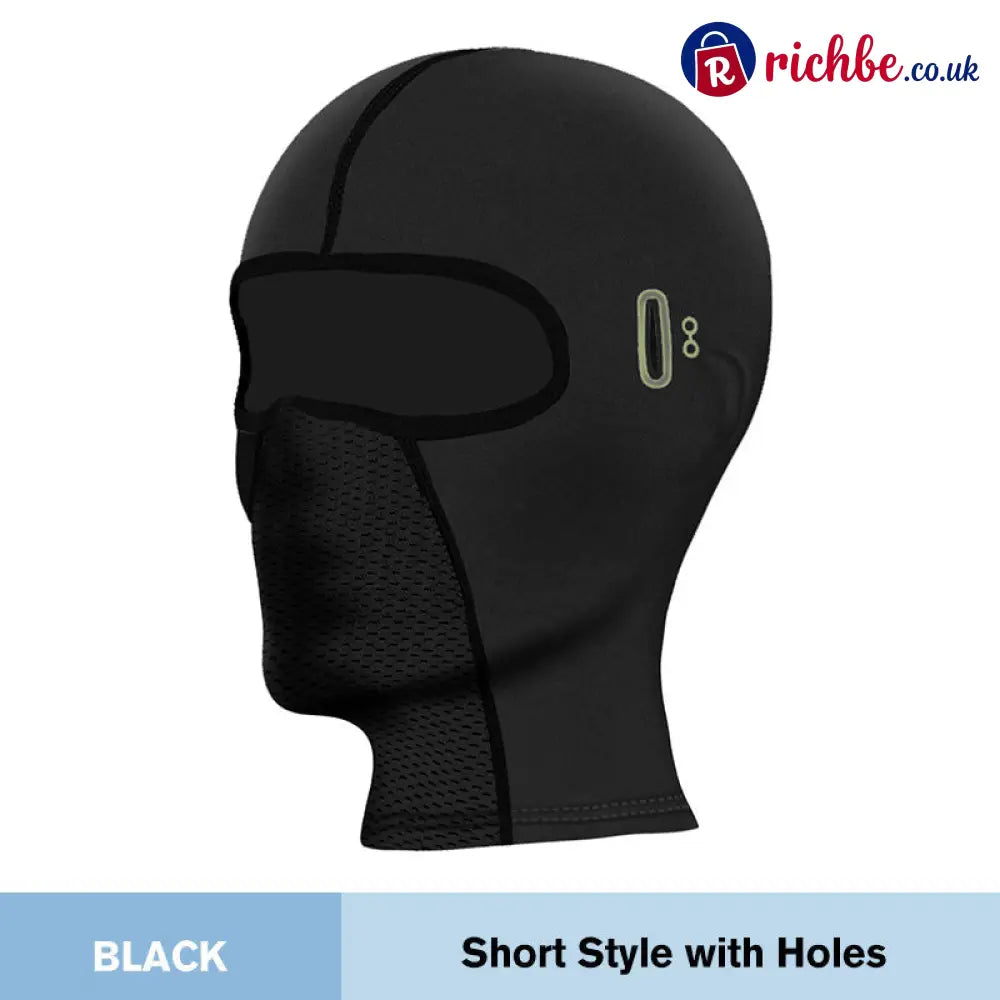 📢📢 Windproof Full Face Mask Cover for Outdoor Sports - Short Style with Holes / Black - Hot Sale