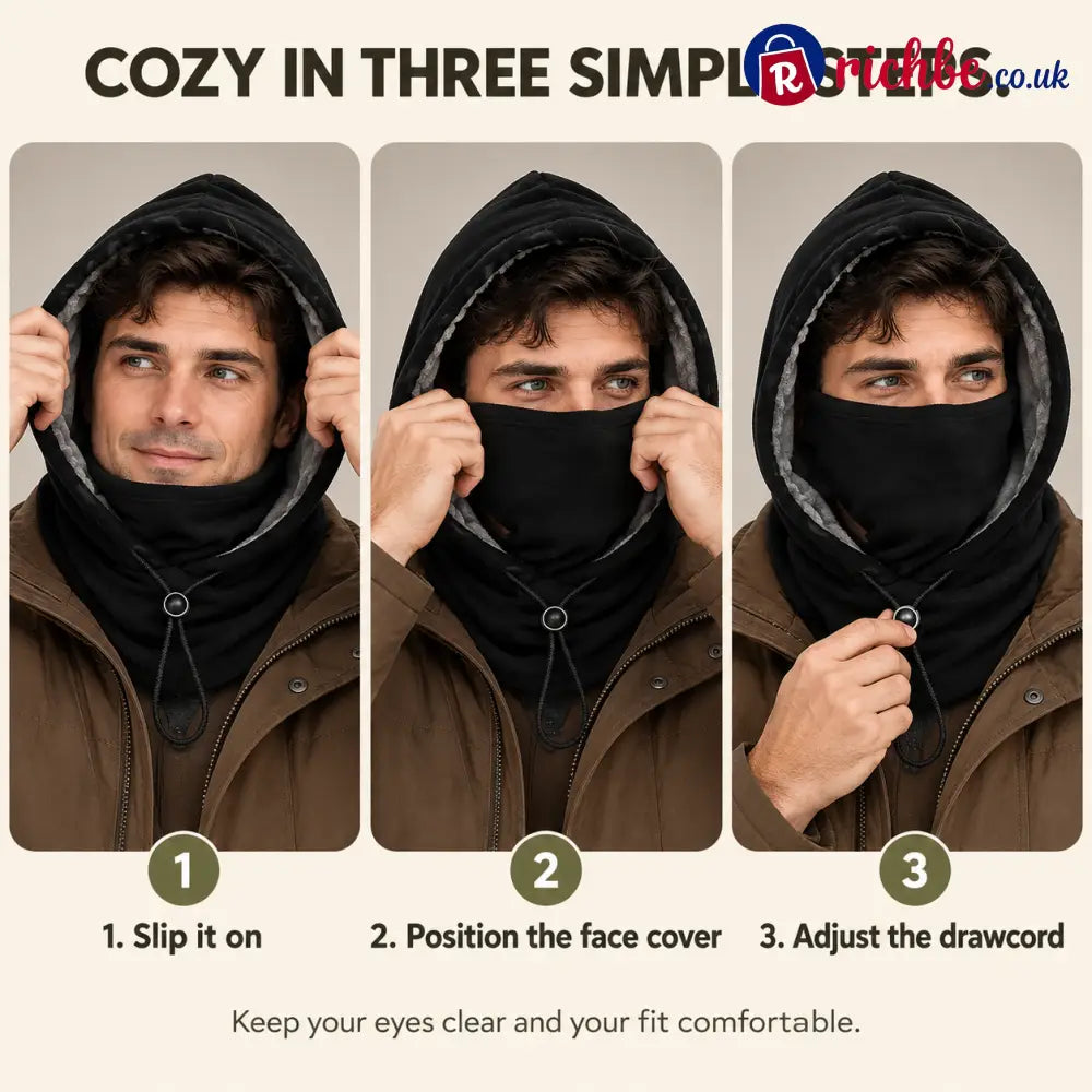 how to wear — winter fleece hood 2-pack