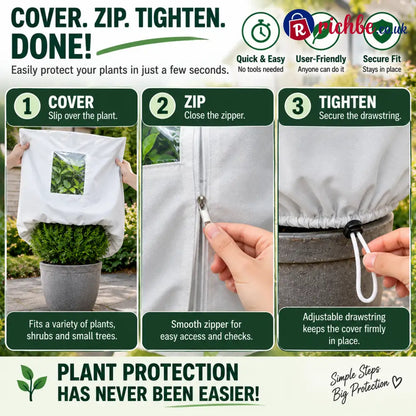 🌿🧊 WINTER GARDEN ESSENTIAL | Plant Frost Protection Cover – Breathable Reusable Cover for Shrubs Pots & Young Trees