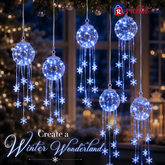 Winter Magic Snowflake Cascade™ – LED Hanging Christmas Ornament❄️