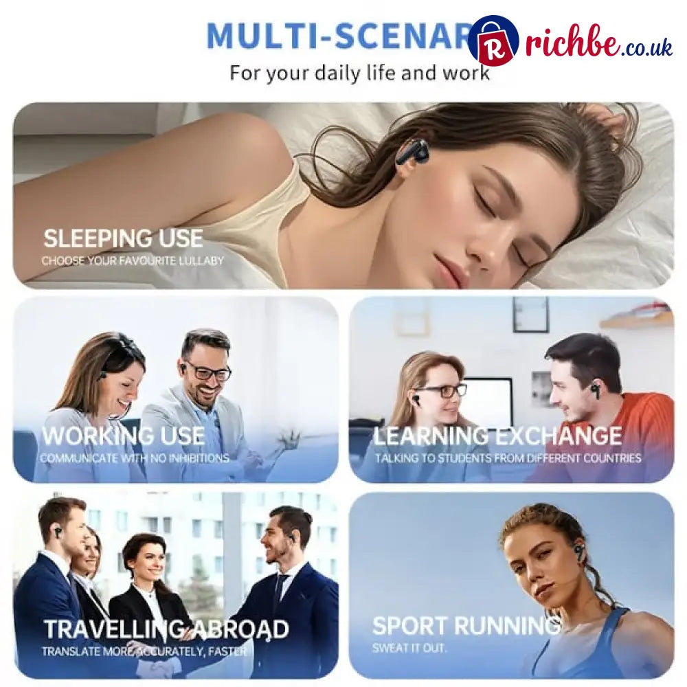🔥Wireless Bluetooth Translation Earphone With LED display screen(Fit iOS & Android)