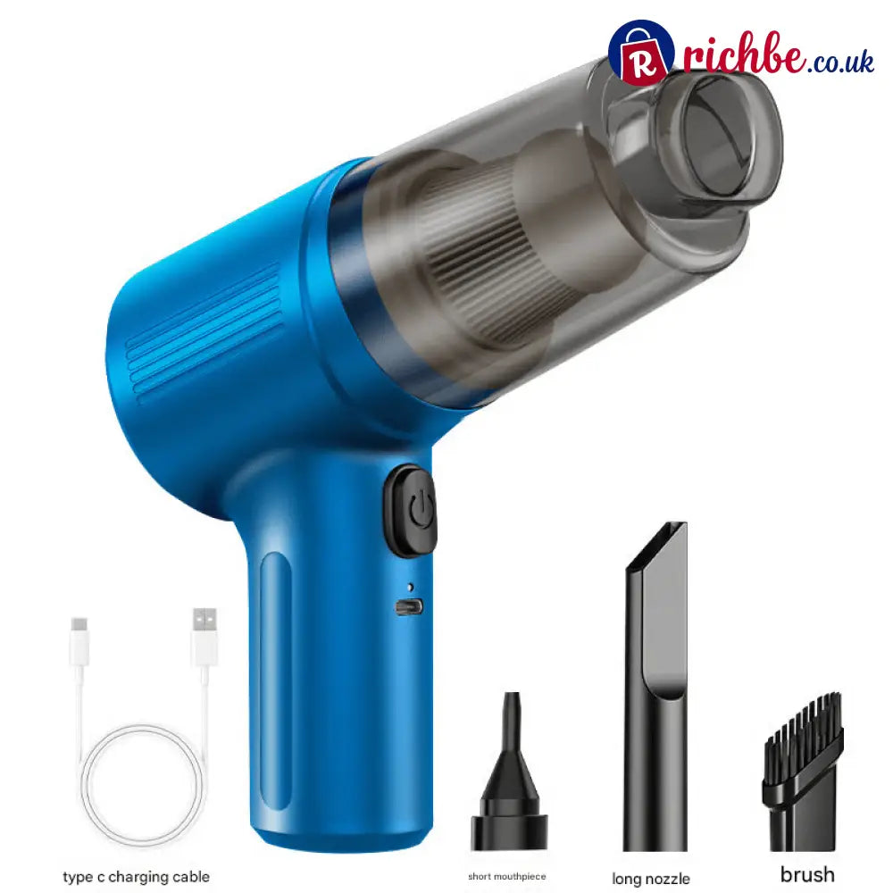 🔥Wireless Handheld Car Vacuum Cleaner Portable Cordless Vacuum Cleaner with Multi-Nozzles - BLUE / OLD