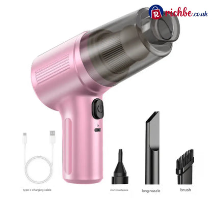 🔥Wireless Handheld Car Vacuum Cleaner Portable Cordless Vacuum Cleaner with Multi-Nozzles - PINK / OLD