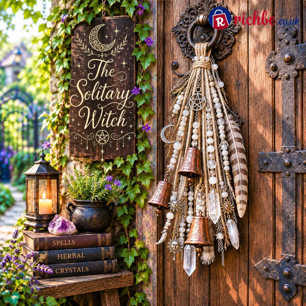 🔮Witchy Door Charm | Bells Crystals & Celestial Hanging Decor🔮