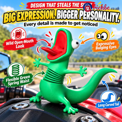 🏍️ Wobbling Spring Lizard Motorcycle Ornament – Funny Road-Vibration Rider Buddy - 🎁✨Buy 1 Get 1 Free (2Pcs)