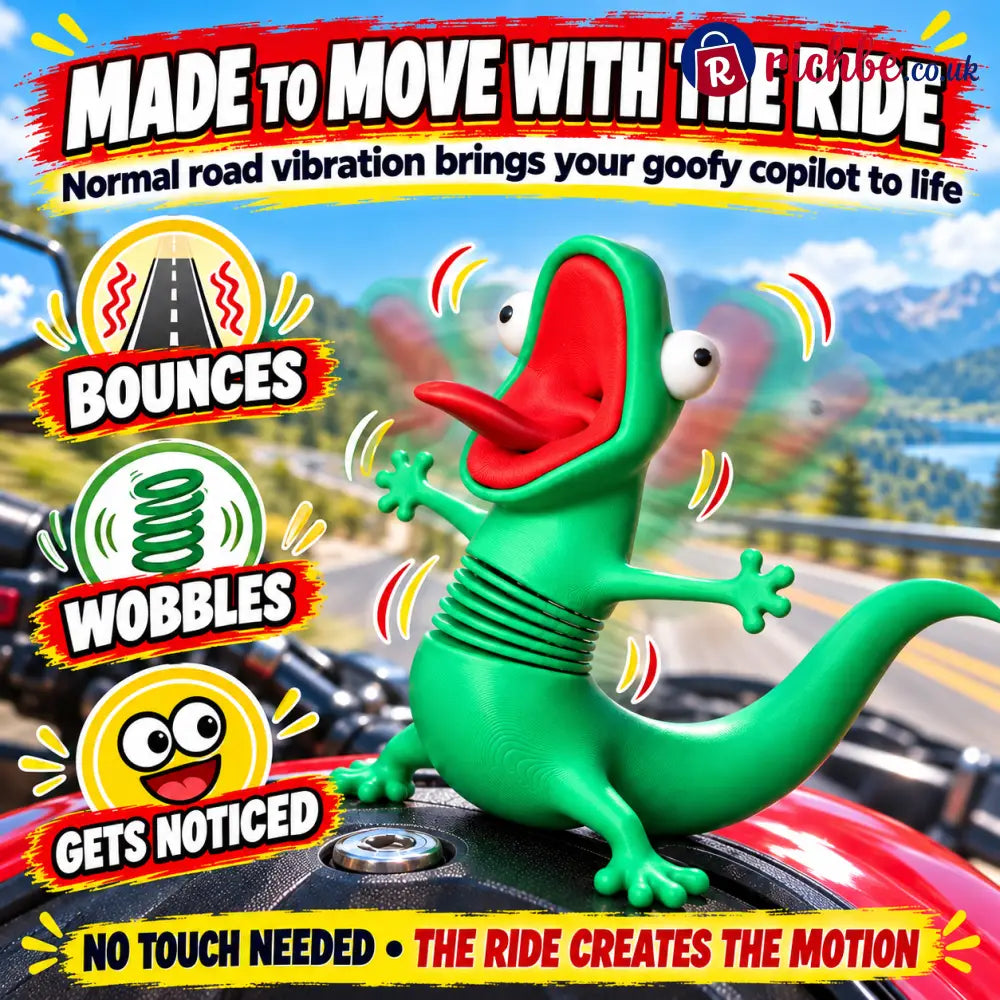 🏍️ Wobbling Spring Lizard Motorcycle Ornament – Funny Road-Vibration Rider Buddy - 🎁✨Buy 1 Get 1 Free (2Pcs)