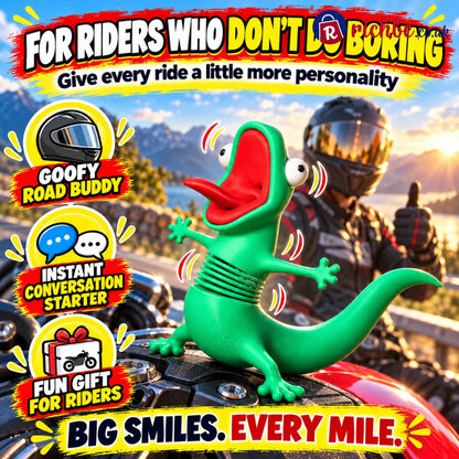 🏍️ Wobbling Spring Lizard Motorcycle Ornament – Funny Road-Vibration Rider Buddy - 🎁✨Buy 1 Get 1 Free (2Pcs)