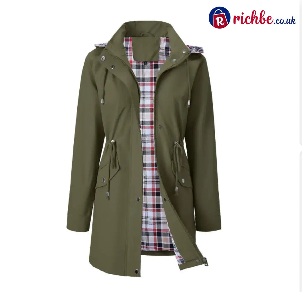 ✨Women’s Chic Lightweight & Waterproof Jacket 🍃🧥 - 🔥Army Green / S/UK 8