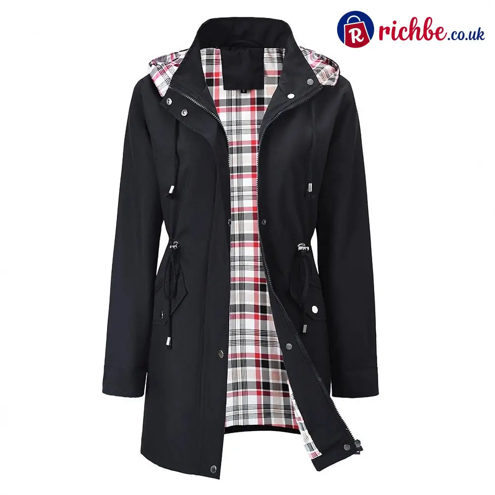 ✨Women’s Chic Lightweight & Waterproof Jacket 🍃🧥 - 🔥Black / S/UK 8