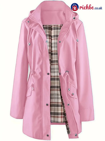 ✨Women’s Chic Lightweight & Waterproof Jacket 🍃🧥 - Pink / S/UK 8