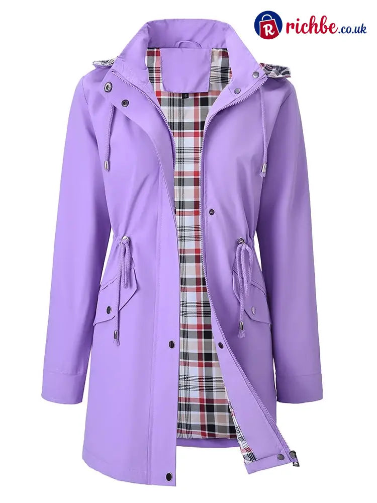 ✨Women’s Chic Lightweight & Waterproof Jacket 🍃🧥 - Purple / S/UK 8