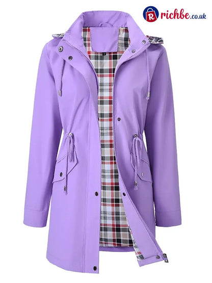 ✨Women’s Chic Lightweight & Waterproof Jacket 🍃🧥 - Purple / S/UK 8