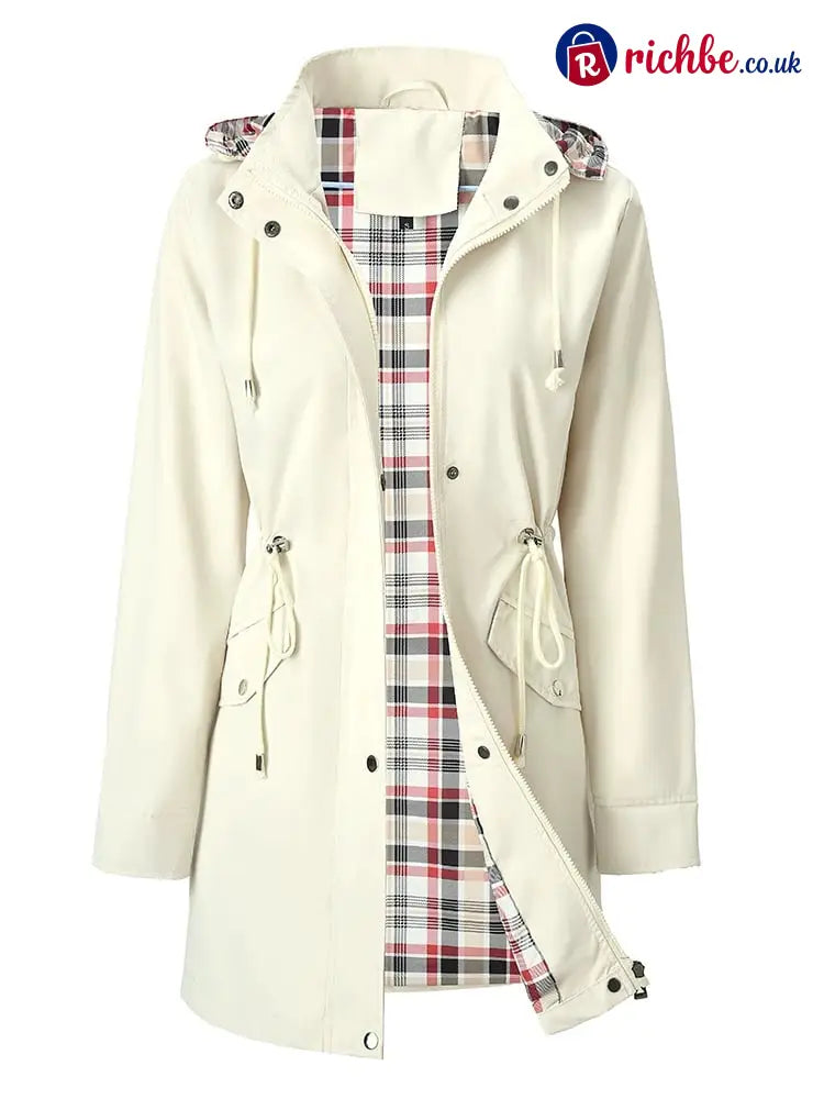 ✨Women’s Chic Lightweight & Waterproof Jacket 🍃🧥 - White / S/UK 8