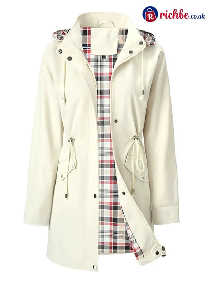 ✨Women’s Chic Lightweight & Waterproof Jacket 🍃🧥 - White / S/UK 8
