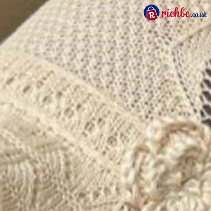 Women’s Crochet Bucket Hat with Flower Accent - Clothing & Accessories