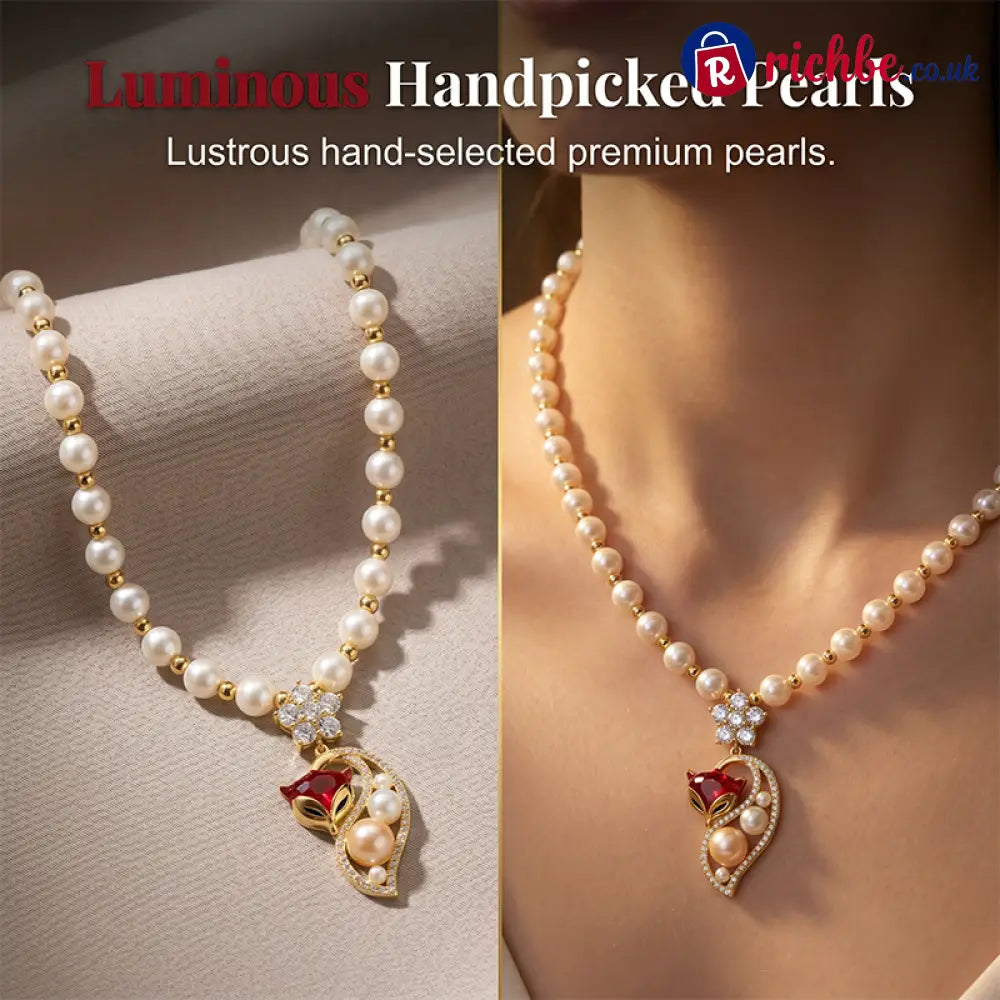 💎Women’s Elegant Faux Pearl Necklace 🦊 - Clothing & Accessories