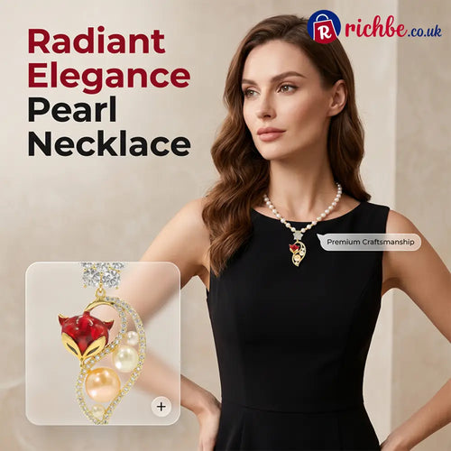 💎Women’s Elegant Faux Pearl Necklace 🦊 - Clothing & Accessories