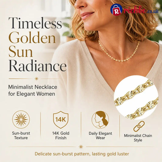✨Women’s Elegant Gold Plated Flat Chain Necklace - Gold - Clothing & Accessories