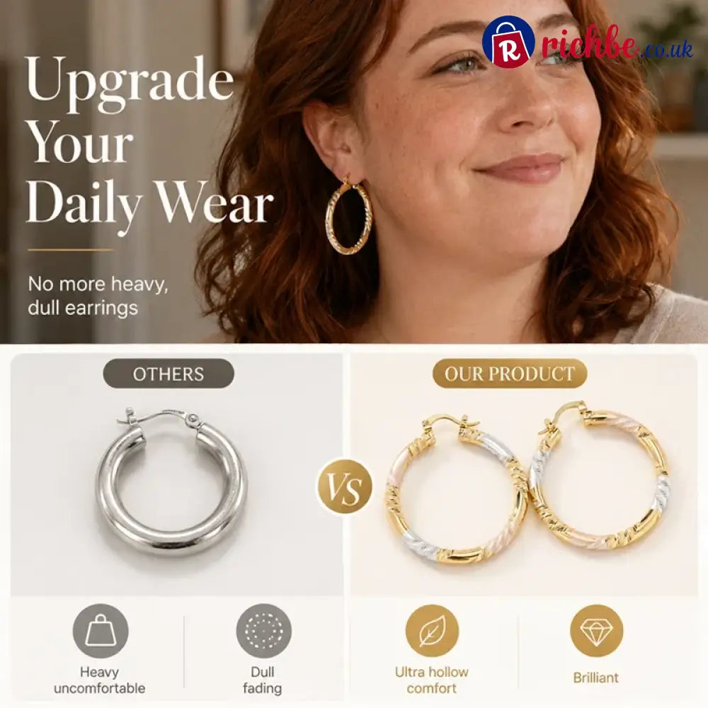 💥Women’s Elegant Twisted Hoop Earrings