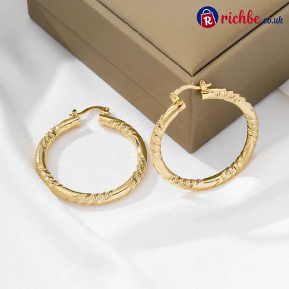 💥Women’s Elegant Twisted Hoop Earrings