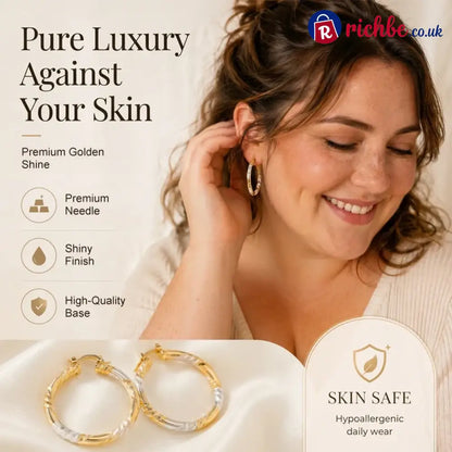 💥Women’s Elegant Twisted Hoop Earrings