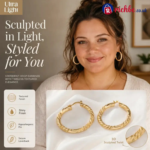 💥Women’s Elegant Twisted Hoop Earrings - Tri-color