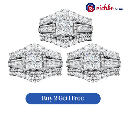 💎 Women’s Princess Cut Cubic Zirconia Filled Ring ✨ - Clothing & Accessories