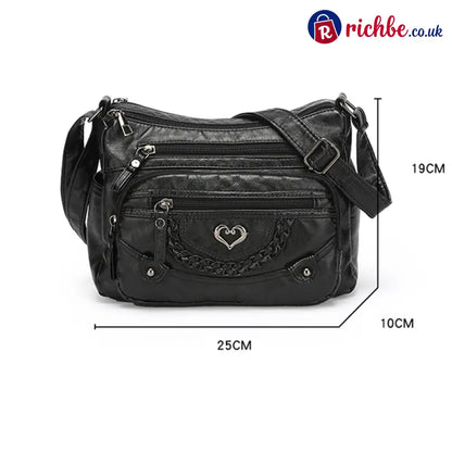 📢📢 Women’s Soft PU Leather Multi-Pocket Crossbody Bag - Clothing & Accessories
