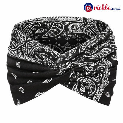 Womens Styling Retro Printed Headband - 🔥 - Black