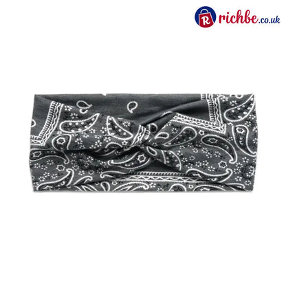 Womens Styling Retro Printed Headband - 🔥 - Dark Gray