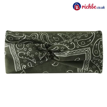 Womens Styling Retro Printed Headband - 🔥 - Olive Green