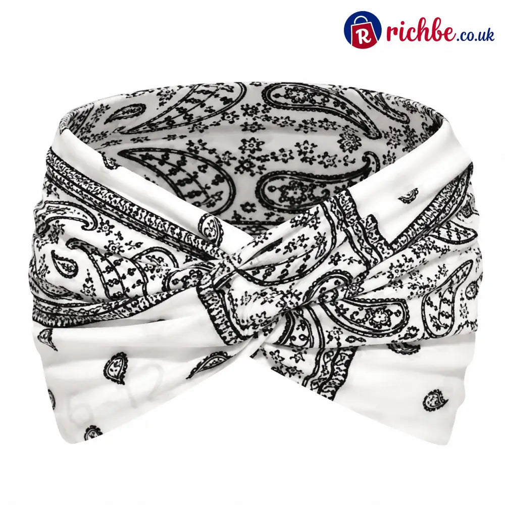 Womens Styling Retro Printed Headband - 🔥 - White