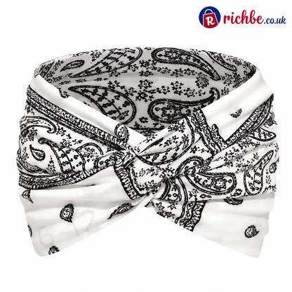Womens Styling Retro Printed Headband - 🔥 - White