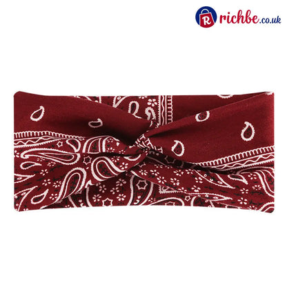 Womens Styling Retro Printed Headband - 🔥 - Wine Red