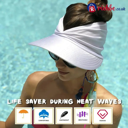 Women’s UPF 50+ UV Protection Sun Visor Hat
