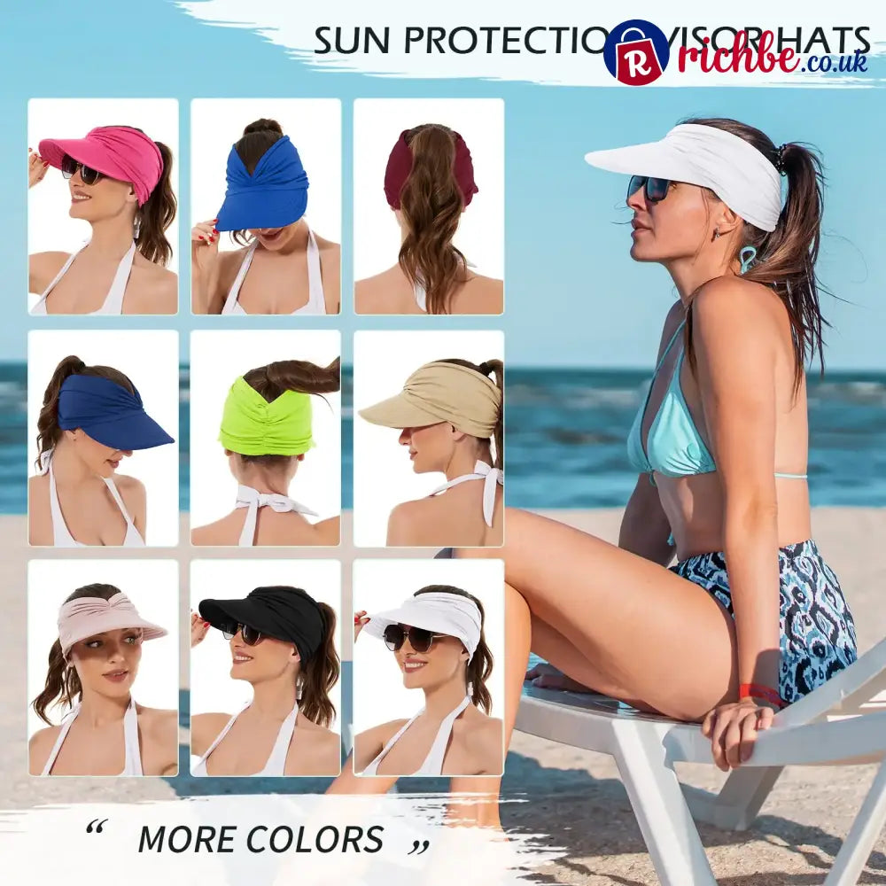 Women’s UPF 50+ UV Protection Sun Visor Hat