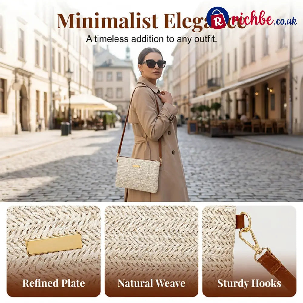 Women’s Woven Straw Shoulder Clutch Bag 💖 - Clothing & Accessories
