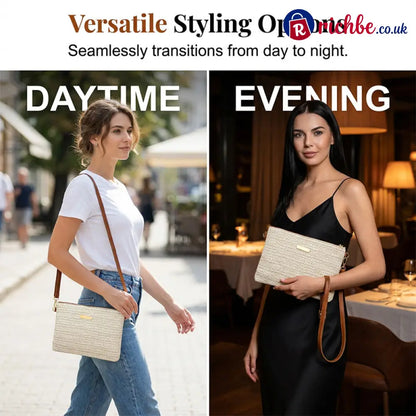 Women’s Woven Straw Shoulder Clutch Bag 💖 - Clothing & Accessories