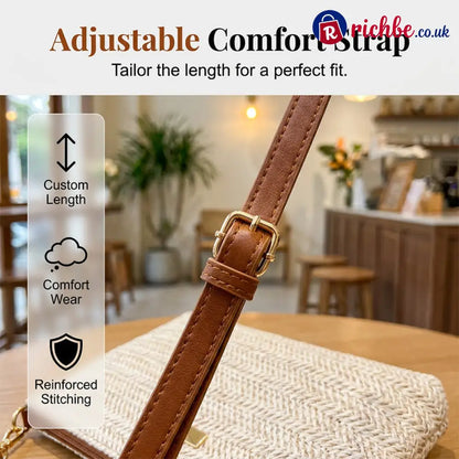 Women’s Woven Straw Shoulder Clutch Bag 💖 - Clothing & Accessories