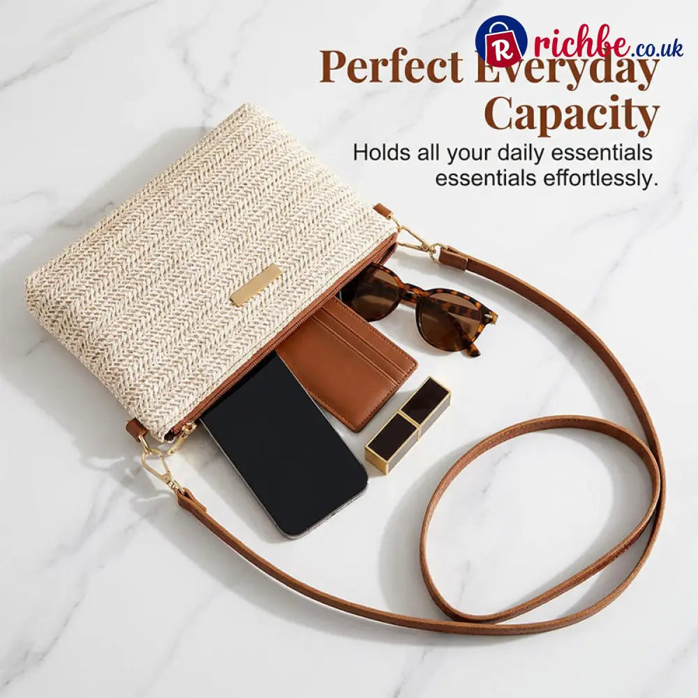 Women’s Woven Straw Shoulder Clutch Bag 💖 - Get All the Colors 😍(5PCs) - Clothing & Accessories