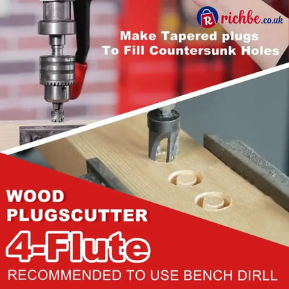 🛠️ Wood Countersink Drill Bit Set with 1/4’’ Hex Shank – Precision Woodworking Tool Kit
