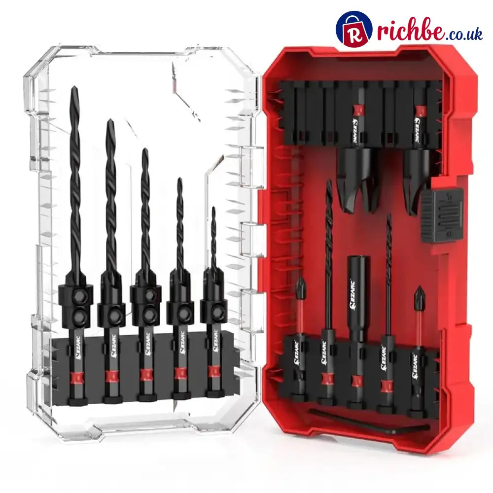 🛠️ Wood Countersink Drill Bit Set with 1/4’’ Hex Shank – Precision Woodworking Tool Kit