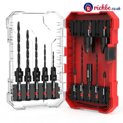 🛠️ Wood Countersink Drill Bit Set with 1/4’’ Hex Shank – Precision Woodworking Tool Kit